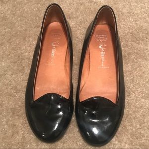 Jeffrey Campbell black patent flats